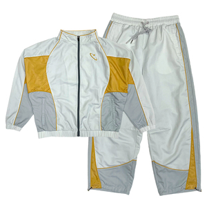 Conjunto de Dos Piezas para Hombre, Chaqueta Cortavientos con Cremallera, Chándal Sublimado, Conjunto de Pantalones Largos Cortavientos, Chándal de Nailon - Product Image 1