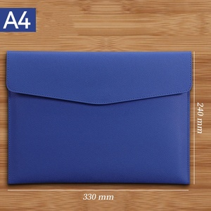 Sac de fichiers en cuir PU pour affaires grande capacité Portable A4 dossier de stockage Bill enveloppe portefeuille Document organisateur sac - Product Image 5
