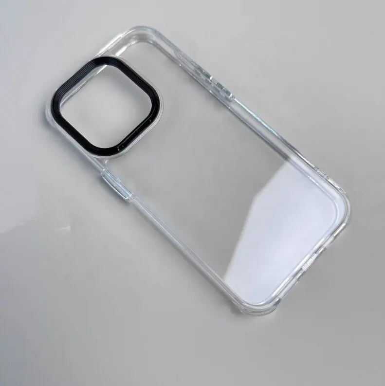 1.5mm Amovible Caméra Cadre Antichoc TPU PC Clair Mobile Téléphone Cas Pour iPhone15 14 13 12 Pro Max Cristal Impact Couverture Personnalisé