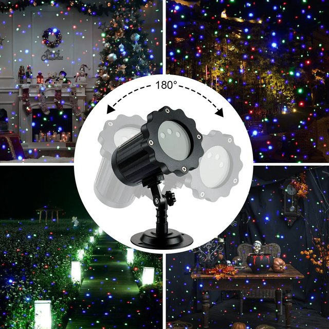 Outdoor Starry Sky Laser Light RGB Firefly Landscape Projector Waterproof Lawn Decoration Lamp with Remote