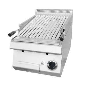 Ommercial-Parrilla de escritorio de acero inoxidable, parrilla de gas teppanyaki