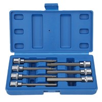 7 pièces 3/8in carré clé hexagonale jeu de douilles en acier au chrome vanadium Extra Long pour la maison voiture utilisant