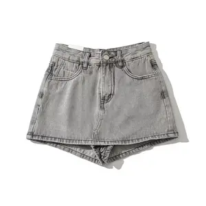 Pantalones cortos de cintura alta para mujer, Shorts holgados de talla grande, Vaqueros sexys