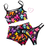 Ensemble 3 pièces sexy pour femmes, tenue de nuit été 2021, soutien-gorge et short