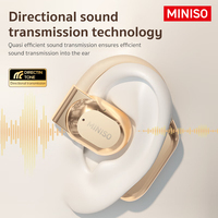 Écouteurs sans fil Miniso X38 TWS, Bluetooth 5.4, design haute définition, affichage numérique, faible latence, réduction de bruit