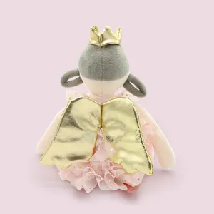 Vente chaude princesse en peluche poupée ange une fée ange collection élégante jupe robe de mariée avec aile poupée en peluche de haute qualité