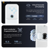 KEMUU Tuya App Desbloqueo de clave de código de huella dactilar Caja de bloqueo de almacenamiento de llave inteligente Montado en la pared inteligente IP65 a prueba de agua