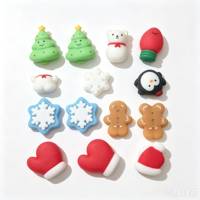 Jouets anti-stress TPR mignons sur le thème de Noël, pack de jouets souples à presser pour la décompression, flocon de neige, pingouin, cadeau de fête
