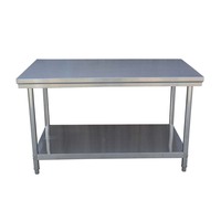 Table de préparation en acier inoxydable pour restaurant, table de travail en métal pour cuisine commerciale, table de travail en acier inoxydable pour hôtel