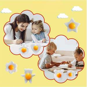 لعبة ضغط البيض المقلي الواقعية ، كرة مبتكرة لتخفيف التوتر ، تخفيف الضغط على البيض من الجل الناعم ، مسكن للإجهاد - Product Image 3