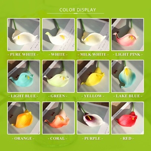 Pu Yellow Stamen Mini Real Touch Calla Lily Artificial Flower Wholesale - Product Image 5