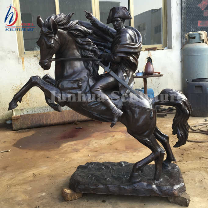 双頭の馬 ローマの兵士 置物 オブジェ ブロンズ インテリア 馬車