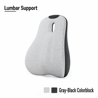 Nouvel oreiller ergonomique de soutien lombaire en mousse à mémoire de forme, coussin dorsal confortable pour voiture, chaise de bureau, toutes saisons