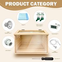 Éleveuse pour Poussins : Couveuse à Poussins 40x30x30 cm, Petit Poulailler & Cage à Cailles, Fournitures Essentielles pour Bébés Poulets & Cailles