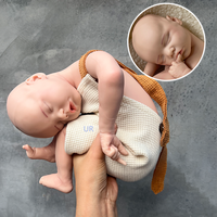 Poupée Reborn Bébé Fille Jumelle B Lavable Effet Guimauve Cadeau Idéal pour Baby Shower 43 cm Réaliste Silicone Ultra Doux