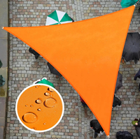 Voile d'ombrage triangulaire orange, 95 % de protection UV, respirante, résistante à l'eau, auvent solaire pour patio, terrasse, pelouse