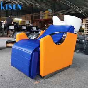 Kisen High <b>End</b> Quality Luxury Modern Hair Salon Furniture Shampoo <b>Bed</b> Chair with Backwashing Bowl for Sale - Product Image 3