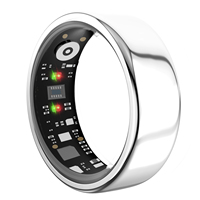 Anneau intelligent HRV Health pour la surveillance de l'oxygène sanguin, de la fréquence cardiaque, l'analyse du sommeil et le suivi de l'activité physique