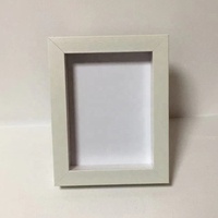 PS/MDF bois matériel bois naturel couleur blanche fleur séchée spécimen vitrine 3cm profondeur ombre boîte cadre