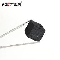 Charbon à chicha commercial en cubes de coque de noix de coco pure, fabriqué à la machine, faible teneur en cendres, longue durée, pour lounge