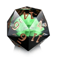Nouveau design de dés à jouer en forme de crâne, 55 mm, géants, personnalisés, 20 faces, dés liquides en résine, bords tranchants, polyédriques, dés D20 pour TTRPG