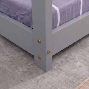 Juego de Dormitorio para Niña, Guardería, Madera Maciza, Cuna con Marco Queen, Cunas para Bebés, Camas Altas, Camas Infantiles con Forma de Autobús, Camas para Niños de 2 a 6 Años - Product Image 4