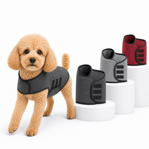 Chaleco Ajustable Antiestrés para Perros con Cierre de Velcro, Ropa para Mascotas OEM, Abrigo Suave y Cálido sin Mangas para Mascotas - Product Image 1