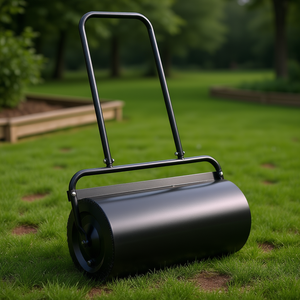 Rouleau à gazon en acier de 13 gallons, à tambour unique, avec poignée ergonomique en forme de U pour pelouse et jardin - Product Image 2