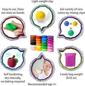 JITENG Pâte à <span class=keywords><strong>modeler</strong></span> élastique 36 couleurs vives pour l'art, les sculptures DIY, l'artisanat, la pâte à <span class=keywords><strong>modeler</strong></span>, le slime, l'argile super légère à séchage à l'air - Product Image 6