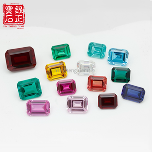 Saphirs synthétiques en vrac, taille émeraude/octogonale à facettes, 0,8-10 carats, options multicolores, <span class=keywords><strong>prix</strong></span> par carat avec certificat AGL - Product Image 2