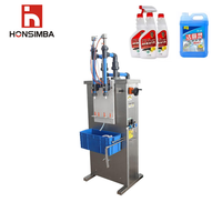 Machine de remplissage semi-automatique pour liquides acides et alcalins corrosifs, machine de remplissage pour produits chimiques quotidiens, deux buses de remplissage