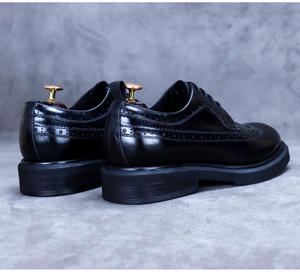 Chaussures habillées en cuir de haute qualité pour hommes, style monk-strap, à boucle, style britannique, formelles, pour affaires, type Oxford, les plus vendues - Product Image 6