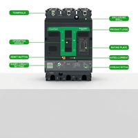 Interruptor Automático Schneide MCCB, Modelo ComPacT NSX400N 400, Unidad de Disparo Electrónica, 4 Polos, 35kA, 415V, 50/60Hz, Carcasa Moldeada