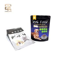 Sachet refermable à fond plat imprimé en gravure pour aliments pour animaux de compagnie (poulet, saumon) – Anti-humidité, pour friandises pour chats et chiens