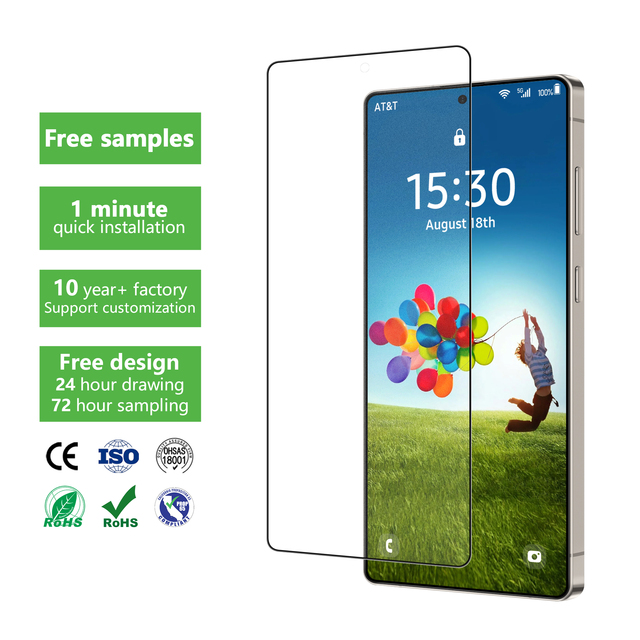 Factory Wholesale 2.5d 3d Anti-Fingerprint Anti Glare Bubble Free Hydrogel Film for samsung S25 Tempered Glass Film
