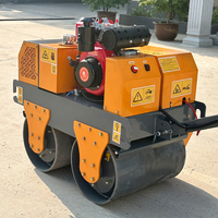 Compacteur routier vibrant à double tambour, portatif, à bas prix, directement de l'usine, mini-compacteur à double roue en acier, machinerie routière