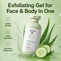 En stock, faible MOQ, gel exfoliant doux à l'acide mandélique, exfoliation quotidienne, nettoyage en profondeur pour tous types de peaux, sans cruauté envers les animaux