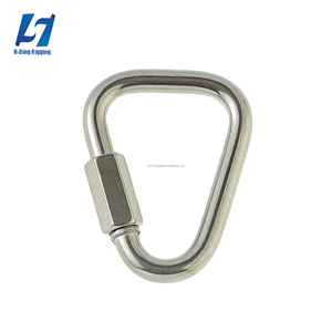 איכות גבוהה בצורת D פלדת אל-חלד קישורים מהירים מסלול שרשרת טבעת חיבור אבזם נדנדה לטיפוס תעשייה כבדה - Product Image 3