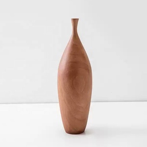Scultura Vaso in Legno Massello Intagliato a Mano, Arte Decorativa Astratta Moderna da Pavimento, Marca <span class=keywords><strong>RUYA</strong></span>, 12.4x39.4cm, Riutilizzabile per la Casa - Product Image 6
