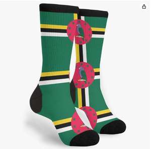 Chaussettes longues décontractées de haute qualité avec drapeau des Comores imprimé pour femmes et hommes, confortables, élastiques, respirantes et douillettes - Product Image 3