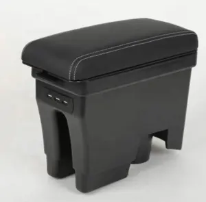 2021新设计双色USB中控台扶手储物盒，适用于VW Polo/高尔夫/Santana