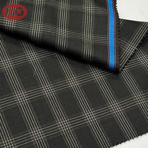 Chất Lượng Cao Tr Suiting Lớn Kiểm Tra Người Đàn Ông Của Phù Hợp Với 85 Polyester 15 Rayon Sợi Nhuộm Vải - Product Image 2