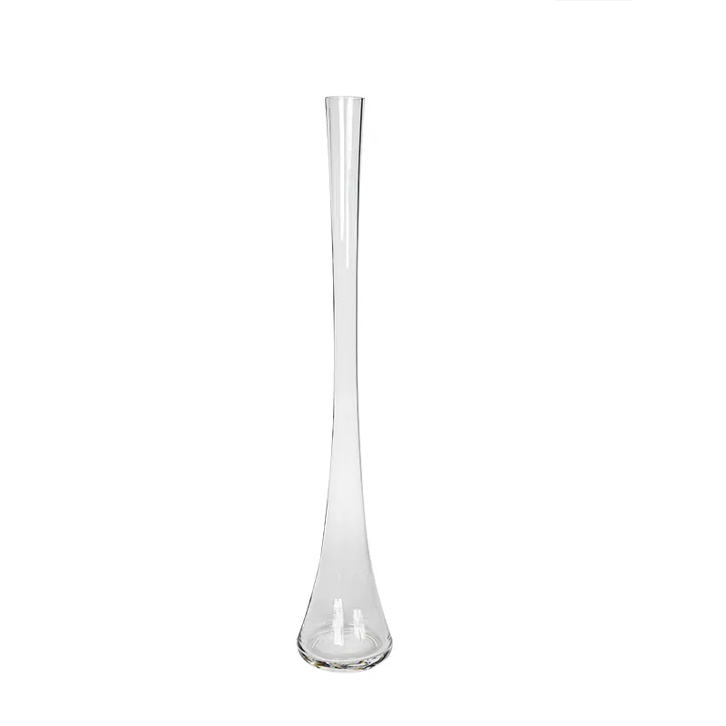 Merlin Vas Bunga Kaca Gaya Modern, Dekorasi Tinggi Rumah Vas Kristal & Kaca Ramping untuk Dekorasi Vas