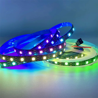 Tira de LED WS2812RGBIC SMD5050 direccionable de 5 V CC, píxeles direccionables individualmente, 30/60/96 LED/m, conectividad USB/Wi-Fi