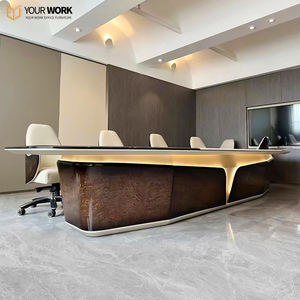 6-12 kişilik toplantı odaları ofis mobilyaları için Panel tasarımı ile yüksek kaliteli Modern High-end lüks konferans masası - Product Image 1