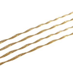 Cadena Singapur de Oro Laminado de 1.8mm, <span class=keywords><strong>14K</strong></span>, Venta al por Mayor para Fabricación de Joyas, Pulseras y Collares - Product Image 6