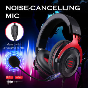 EKSA Auriculares Estéreo de Alto Rendimiento para Juegos, Auriculares LED E900 <span class=keywords><strong>con</strong></span> Micrófono para <span class=keywords><strong>PS4</strong></span>/PC - Product Image 4