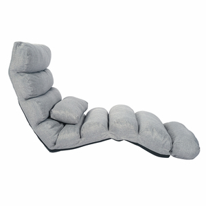 Hitree Comoda Poltrona Pieghevole Imbottita Regolabile Senza Gambe con Schienale in Tubo d'Acciaio, Capacità 150kg, Sedia da Terra Tipo Divano - Product Image 3