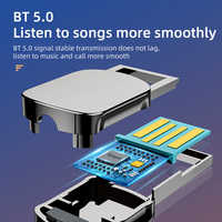 Récepteur audio USB Blue Tooth 5.0, stéréo, 3.5mm, musique auxiliaire, adaptateur USB sans fil mains libres pour kit voiture, haut-parleur