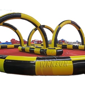 <span class=keywords><strong>Trampoline</strong></span> de jeux de piste d'air de balle de Zorb gonflable personnalisé d'usine de WINSUN grand vélo commercial de pédale - Product Image 1